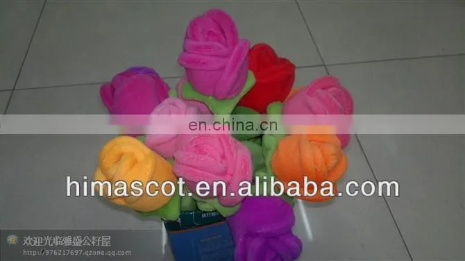 Hot sale valentines day plush flower of rose,cheap wholesale plush toys