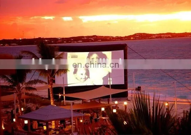24ft strong inflatable projector open air giant movie screen for film festival