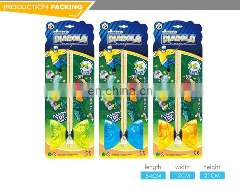 Wholesale sports toys lamp diabolo colorful plastic magic yoyo