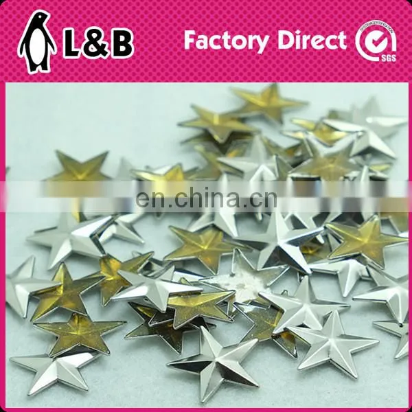 flower hot fix copper metal studs metal glue on diamonds
