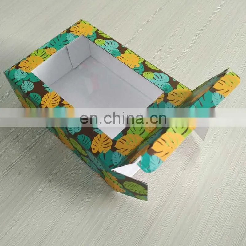 E- flute Corrugated Paper Coffe Mag Box With Clear Pvc Winder And foam