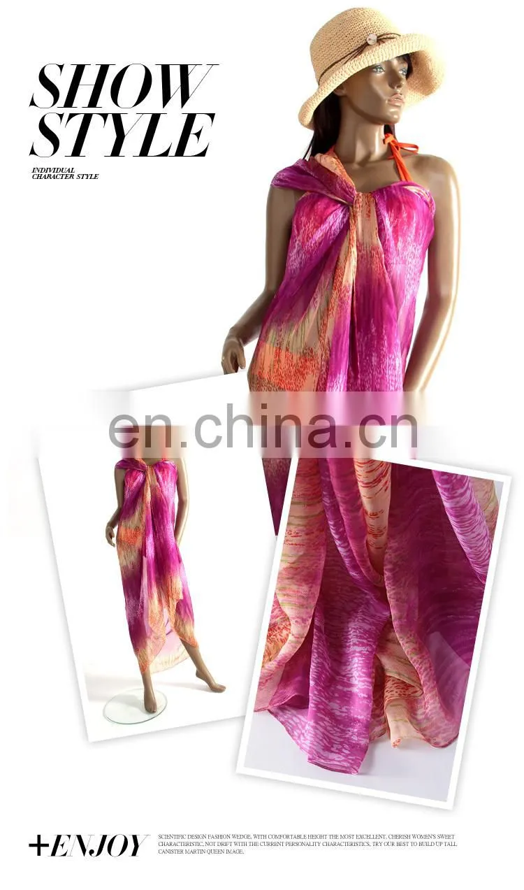 Women's Bikini Cover up Scarf Sarong Cover Up Miss Swimwear Beach Scarf Pareo Dress Skirt Beach Chiffon Wrap