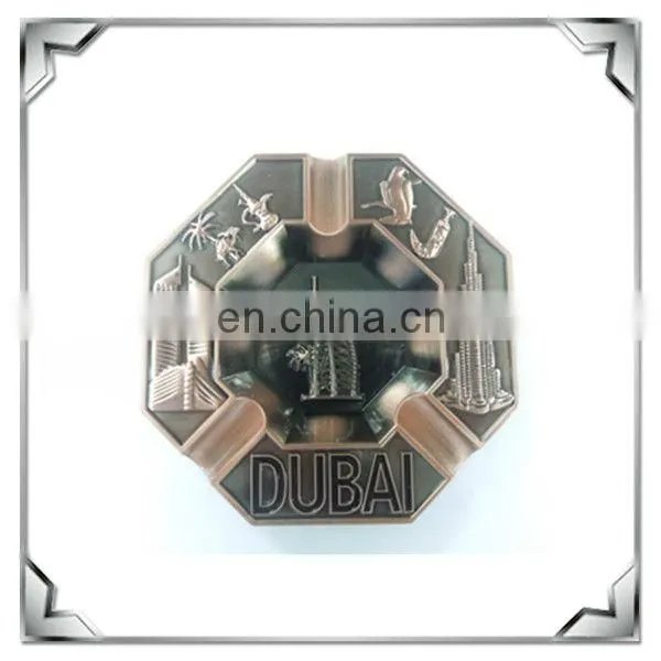 Dubai scenery design zinc alloy souvenir ashtray