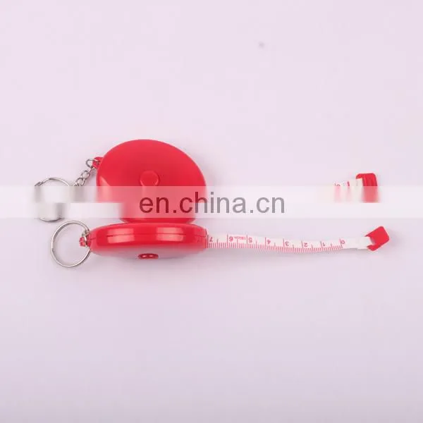Portable Retractable Ruler Keychain Tape Measure 60inch/150cm red
