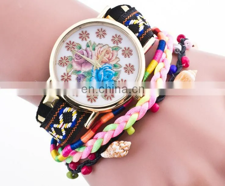 hot selling butterfly wrap leather Bracelet watch with crystals quartz watch crystal leather wrap bracelets gifts for her