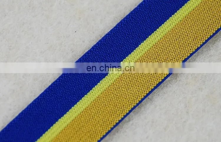 Fashionable design gold and blue elastic band, elastic ribbon wholesale