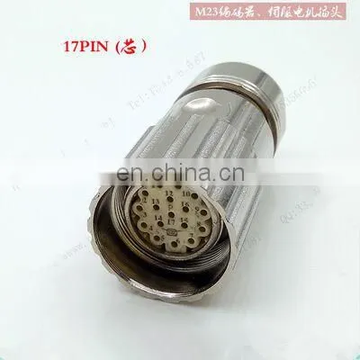wholesale straight M23 Encoder Connector 6 8 12 17 19 pin cores Power Plug