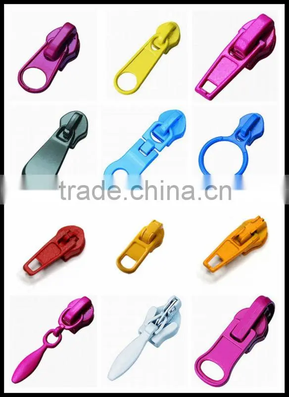 High Quality No.5 Fashion Painted plastic Zipper non lock Slider With DA Puller