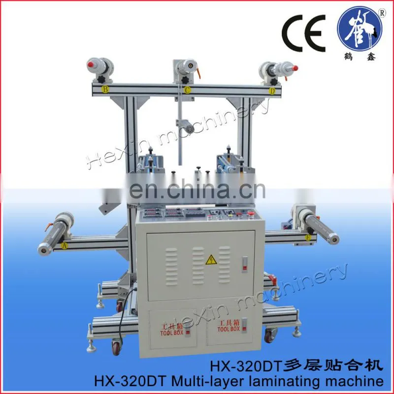 Multi layer roll to roll cold laminating machine
