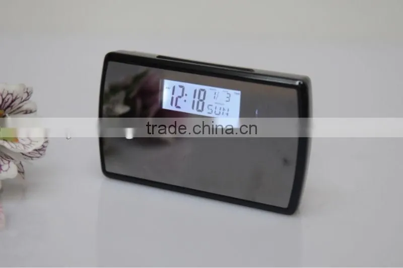2013 Galawin 140 Degree Wide Angle H.264 Format Motion Detection Security Alarm Clock with Remote Control V16
