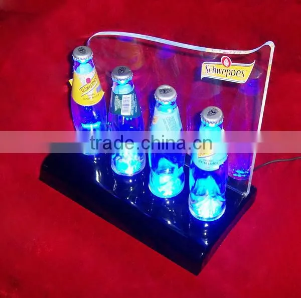 perfect acrylic led bottle display bottle stand for advertisement promotional