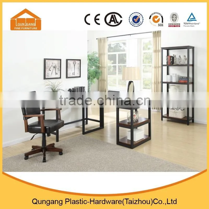modern design high quality wooden home office desk with metal frame
