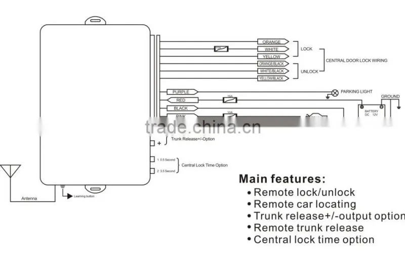 Promotion car alarm keyless entry system manufacturer from China