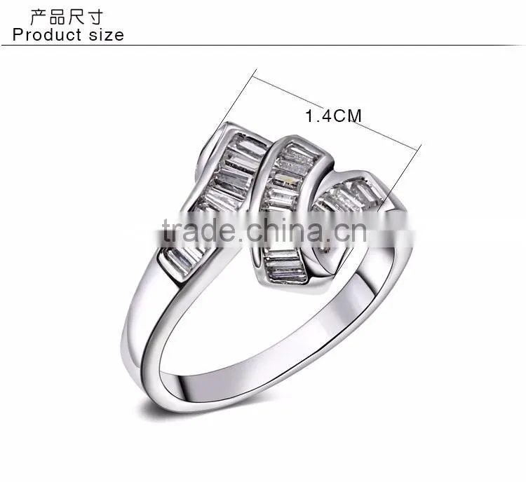 Simple Vintage Classic Costume Jewelry Hot Wedding Band Channel Setting CZ Ring