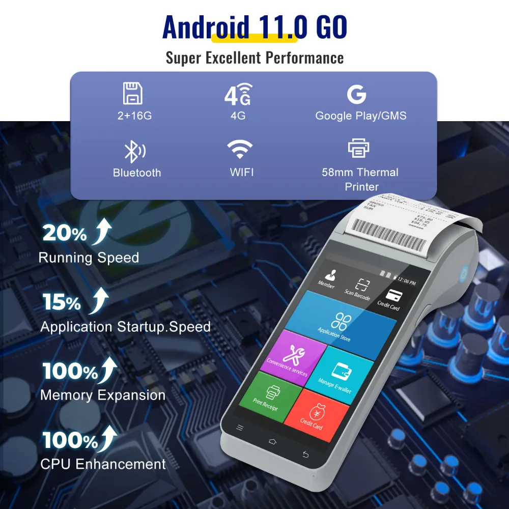 Z91 standard POS device 4G WiFi Bluetooth NFC card reading