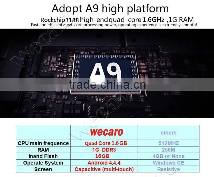 Wecaro WC-FB7000 Android 4.4.4 gps stereo indash car radios for fiat bravo 2007 - 2012 mirror link