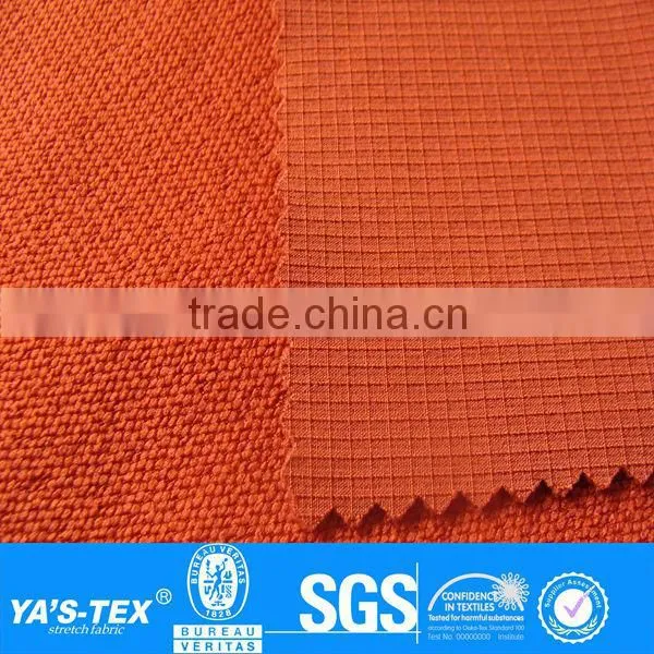 4 way stretch polyester grid sport cloth fabric
