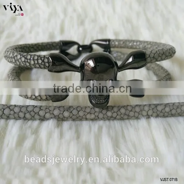 2016 Fashion High Quality Impress Quality Wholesale Genuine Stingray/ Python Leather Bracelet