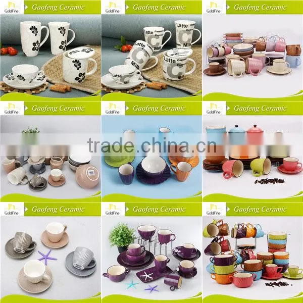 ISO 9001 Fashionable round shape ceramic tea pot