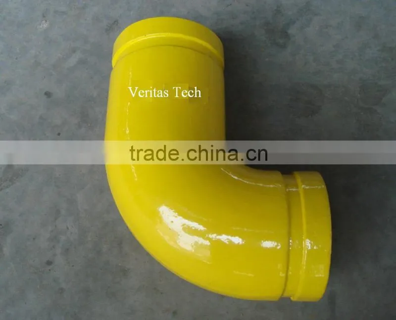 3 inch 90 degree grooved aluminum painted or polished pipe elbow for water truck pipe fittings