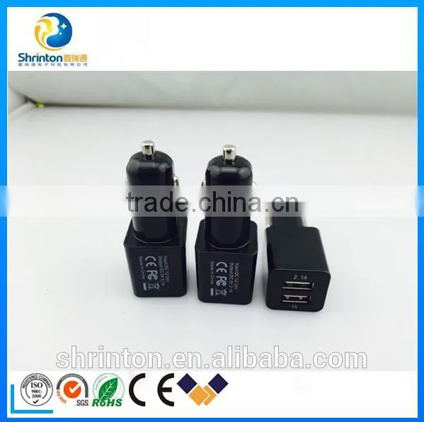 Custumized high speed fast r 5V 3.1A universal portable dual port micro USB car charger for OEM