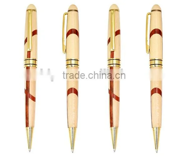industrial price promotional wooden ball pen for office writing