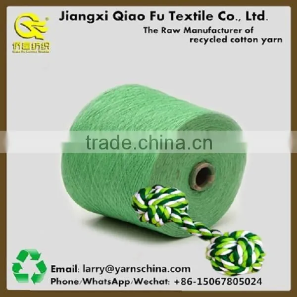 Open End Recycled Cotton Yarn Blended Polyester for Knitting Pet Toy with Free Yarn Sample