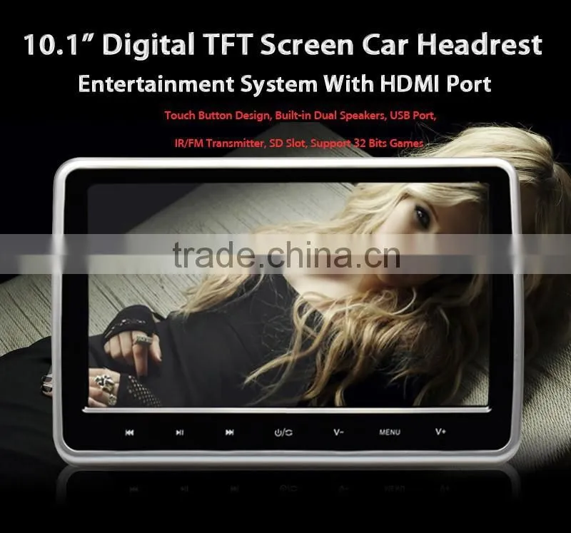 DS-1018DT 10.1inch car headrest dvd for universal with HDMI port