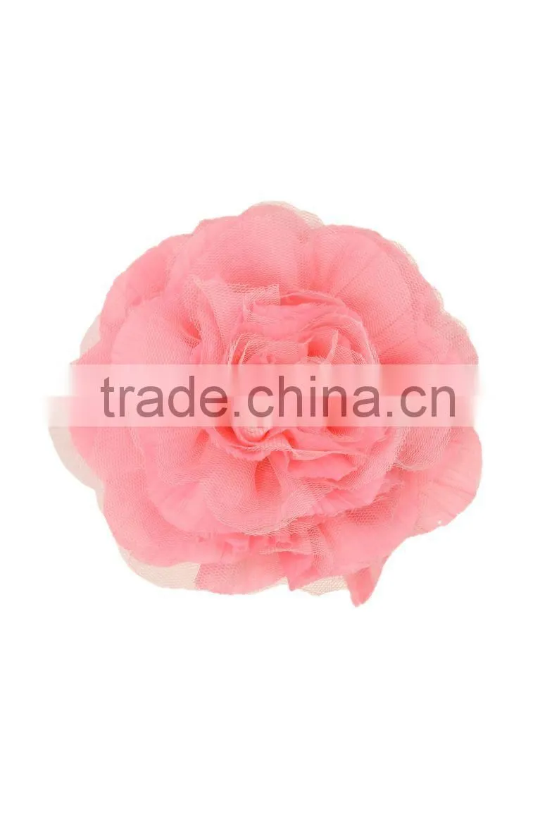 Crinkled Fabric Flower Fascinator Hair Clip/Barrettes