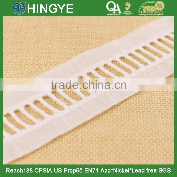 Hot selling white ladder lace for clothing decoration H1551-2