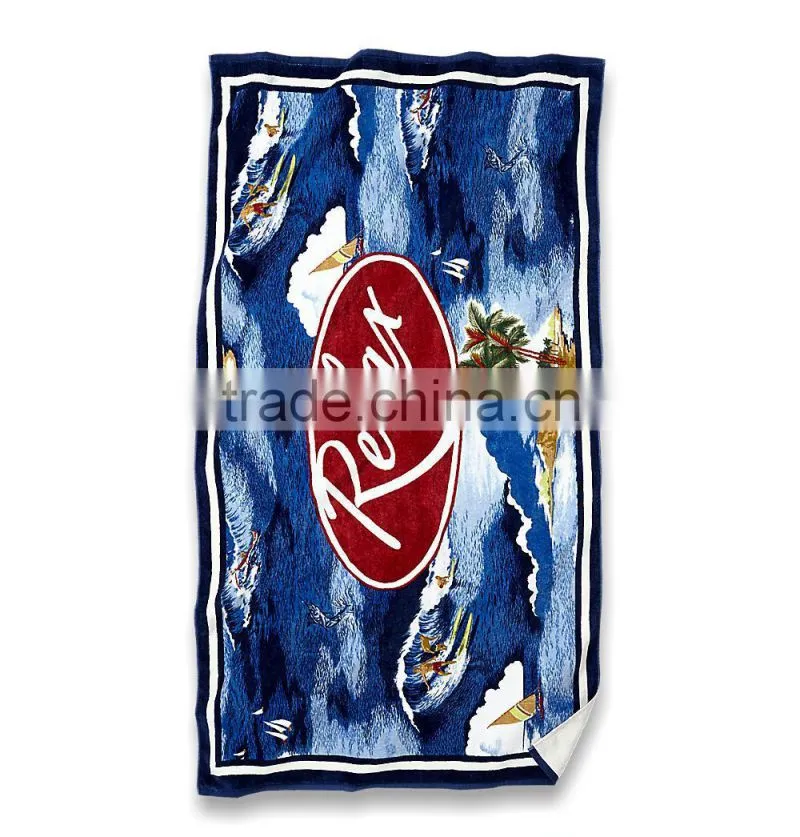 Promotional/Wholesaler Custom Thin Cotton Beach Towel