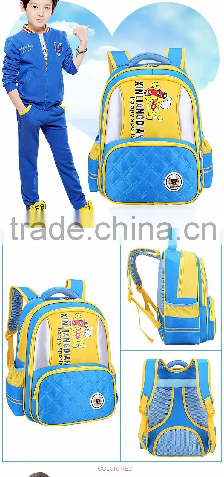 ventilate alleviate burden waterproof for student's school bag fashion backpack