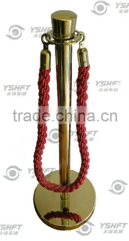 zinc barrier stanchion with rope