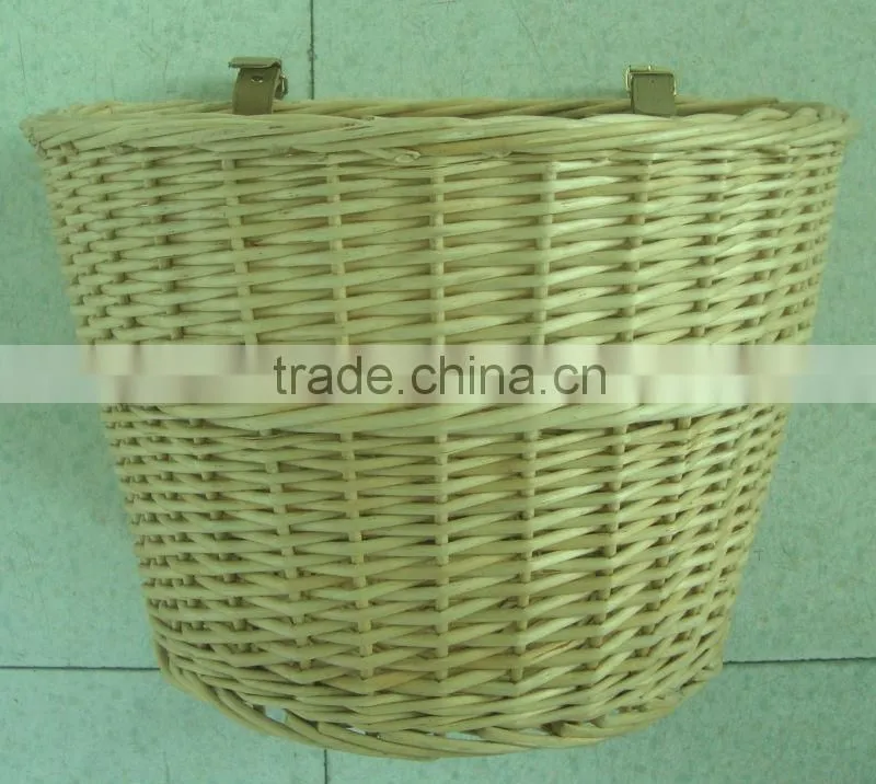 different color wicker bicycle front basket pruduct for sale