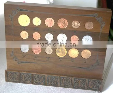 Luxury souvenirs antique wooden coin box