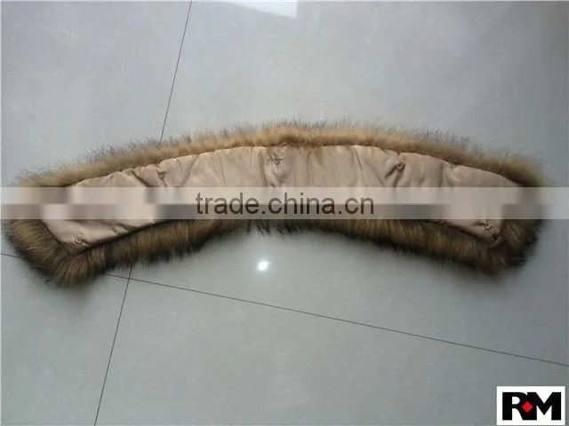 Factory Selling Good Quality Raccoon Fur Strips Dyed Color with Tape
