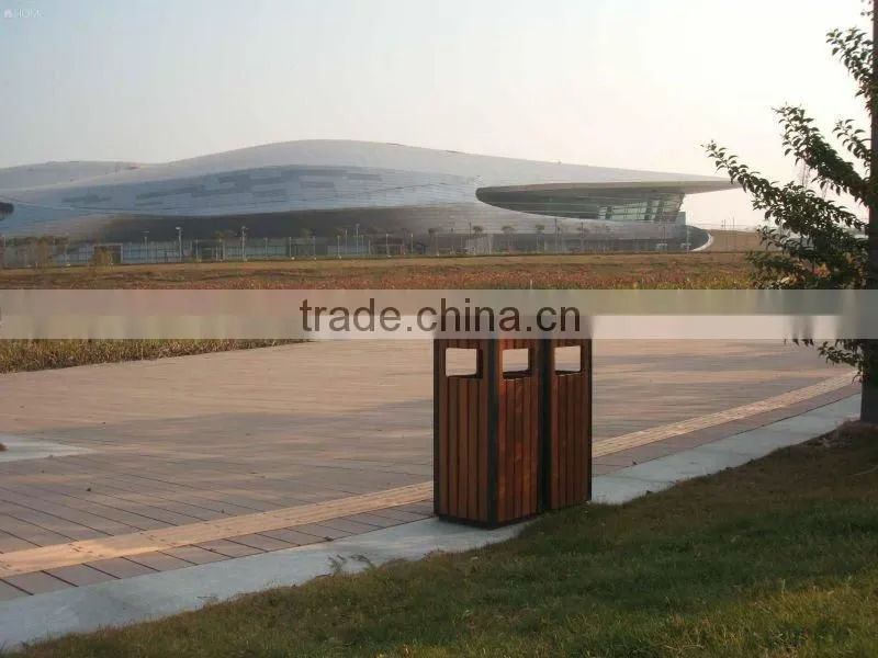 2013 newest wpc dustbin wood plastic composite dustbin outdoor trash bin