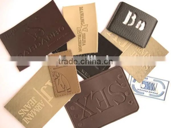 Black keychain/jeans custom leather patch