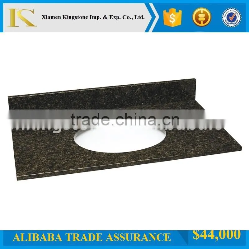 factory price 31"*22" verde granite vanity tops uba tuba vanity tops for bathroom