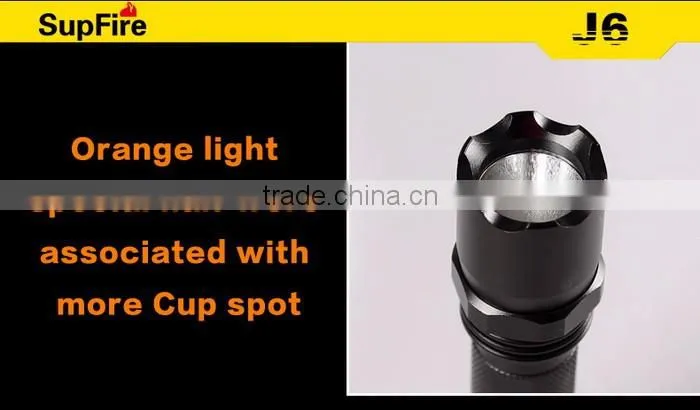 Supfire J6 Rechargeable Led Flashlight 3 Modes Portable Torch