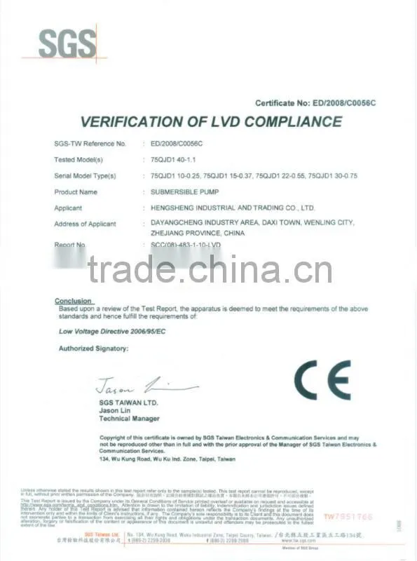 QDA Electric Submersible pump,clean water pump,New Arrival