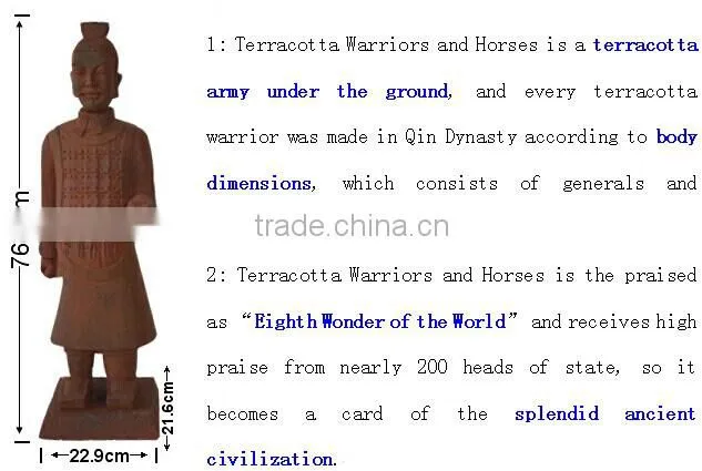 Hot Sales terracotta warrior garden statue for resin warrior