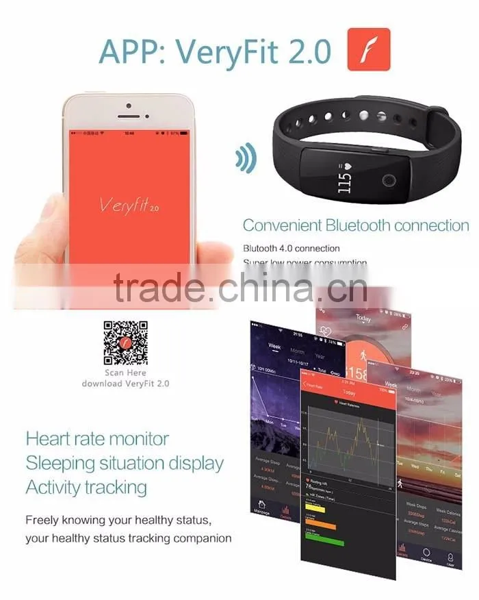 2016 New Smart Wristband ID107 Pedometer Silicon Wristband Fitness Bracelet