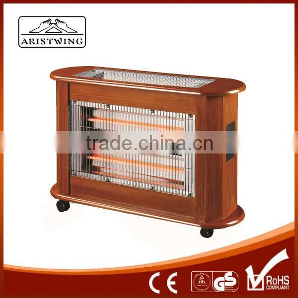 Electric Wooden Heater By Quartz Tubes Heating