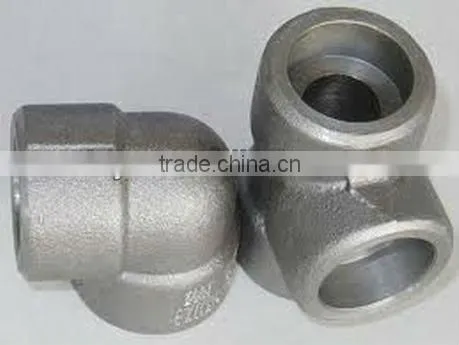 0Cr19Ni9/304 4" Sch40 Stainless Steel Socket Weld Forged Tee / Coupling