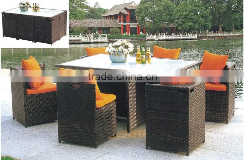 Hot Sale Outdoor Synthetic Resin Round 4,5,6,8,10,12 Seat Table Chairs Sofa Set Poly Rattan Garden Furniture