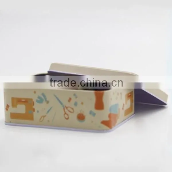 Wholesale Premium Quality Home Sewing Tin Box With Handle