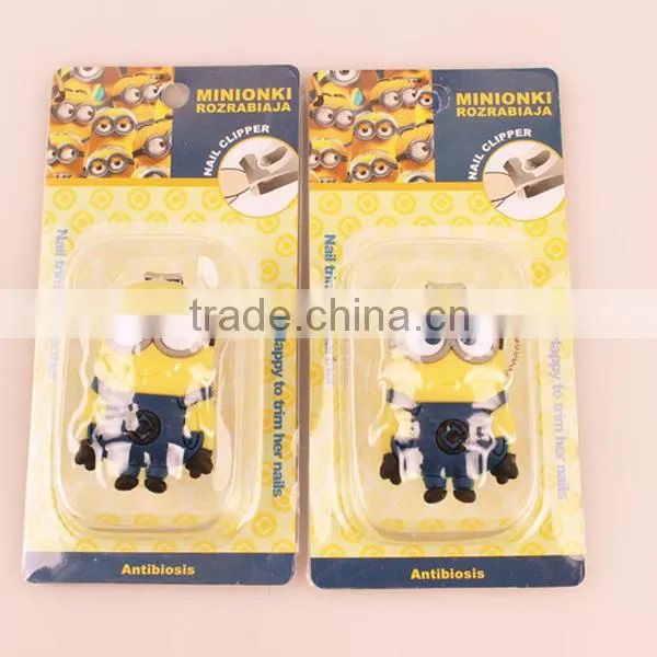 The Popular and Portable Cute Minions Nail Clipper With Blister Card/Mini Cartoon Nail Clipper For Kids/As Gifts