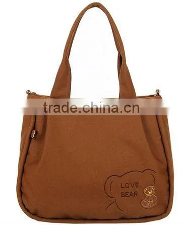 2013 New leisure and fashion canvas bag, elegant canvas tote bag