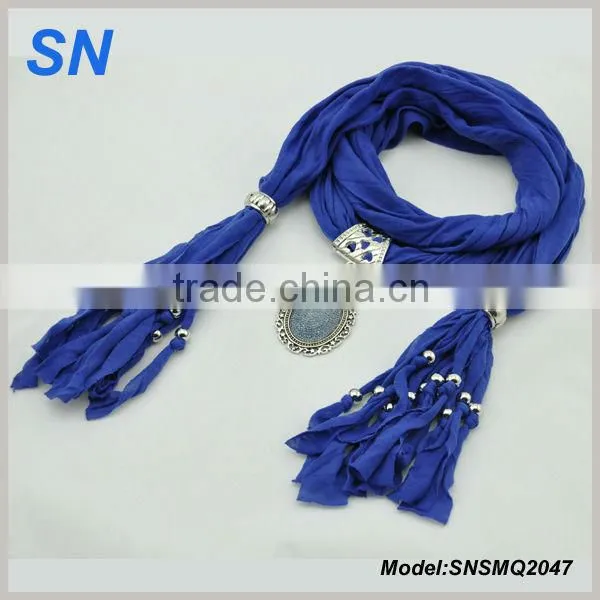 Fashion Lovely owl pendant hot sell yiwu charm scarf jewelry